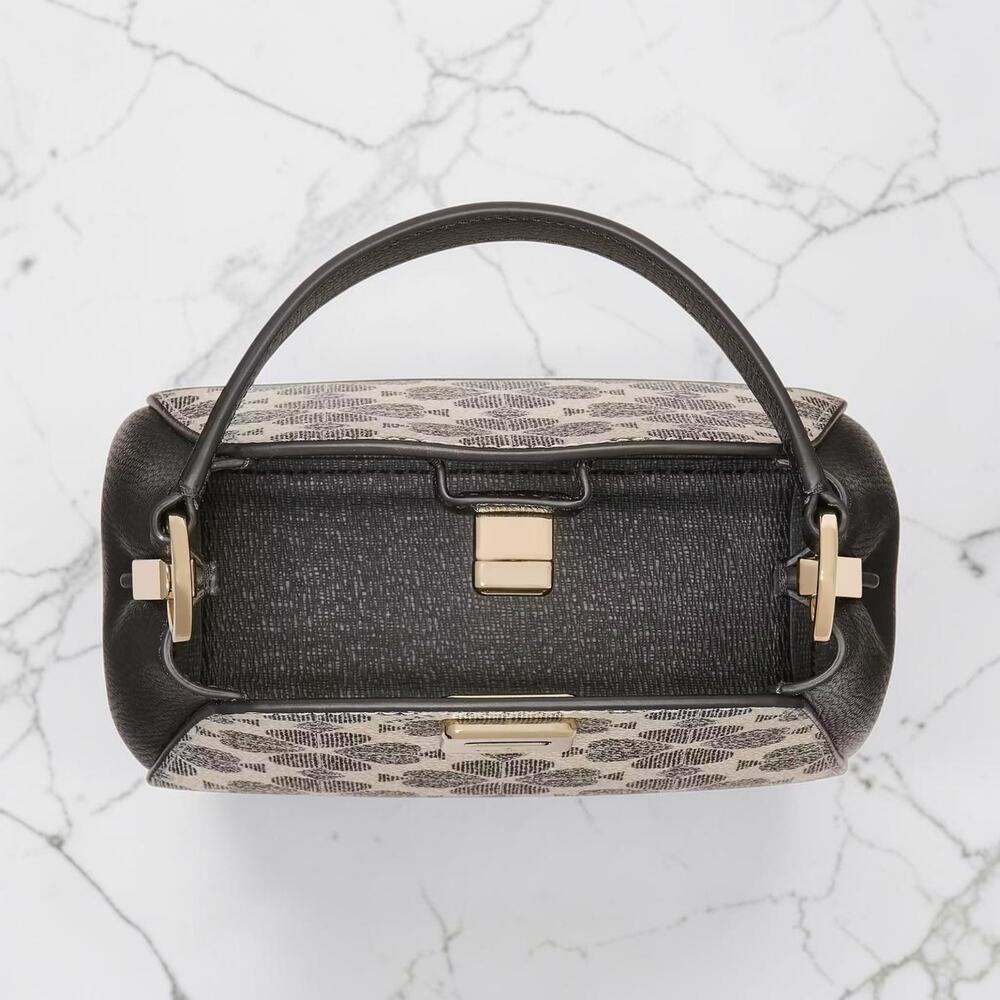 Kate Spade Spade Flower PVC Mini Top Handle Crossbody Black Multi KK996 NWT - Picture 4 of 5